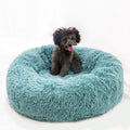 Round Plush Calming Pet Bed for Small Dogs & Cats