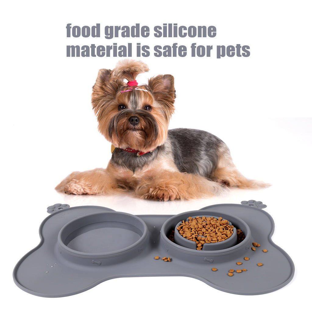 Silicone Slow Feed Dog Bowl with Custom Logo (Set)