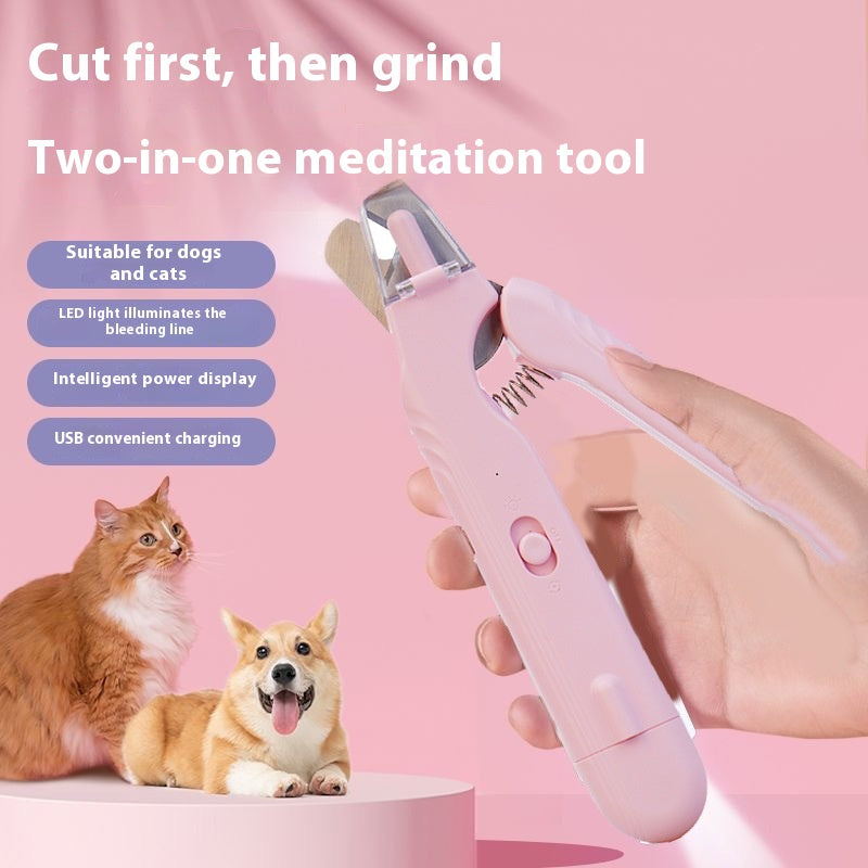 LED Pet Nail Clippers Rechargeable