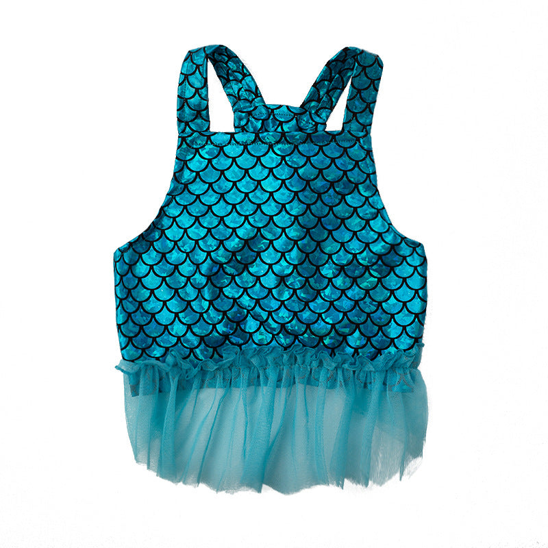 Cute Fish Scale Skirt for Dogs - Summer Apparel