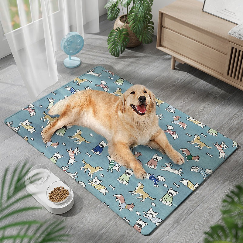 Ice Silk Cooling Dog Bed Mat