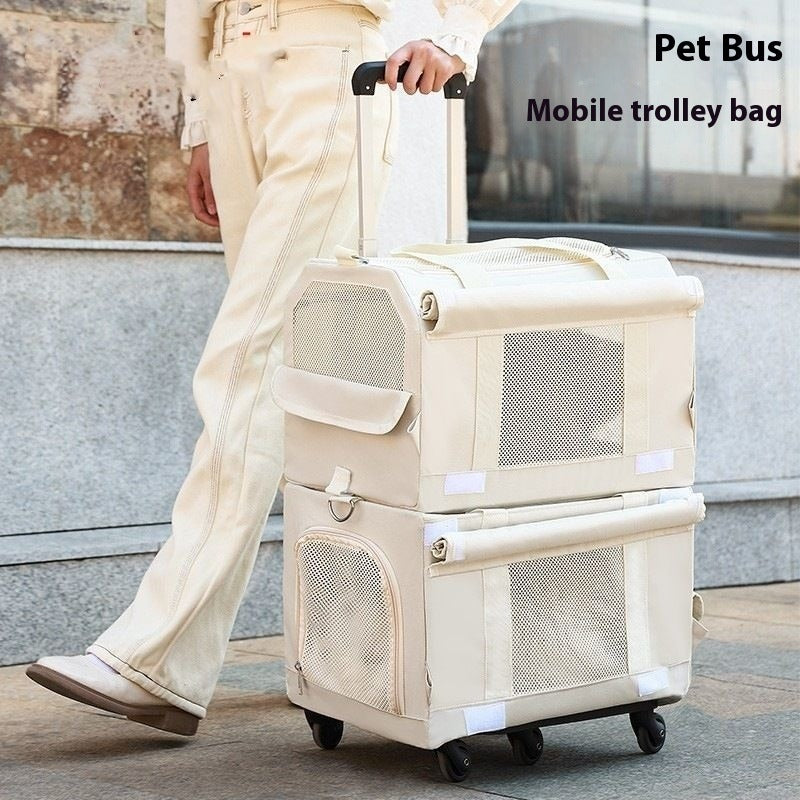 Portable Cat & Dog Travel Bag with Wheels