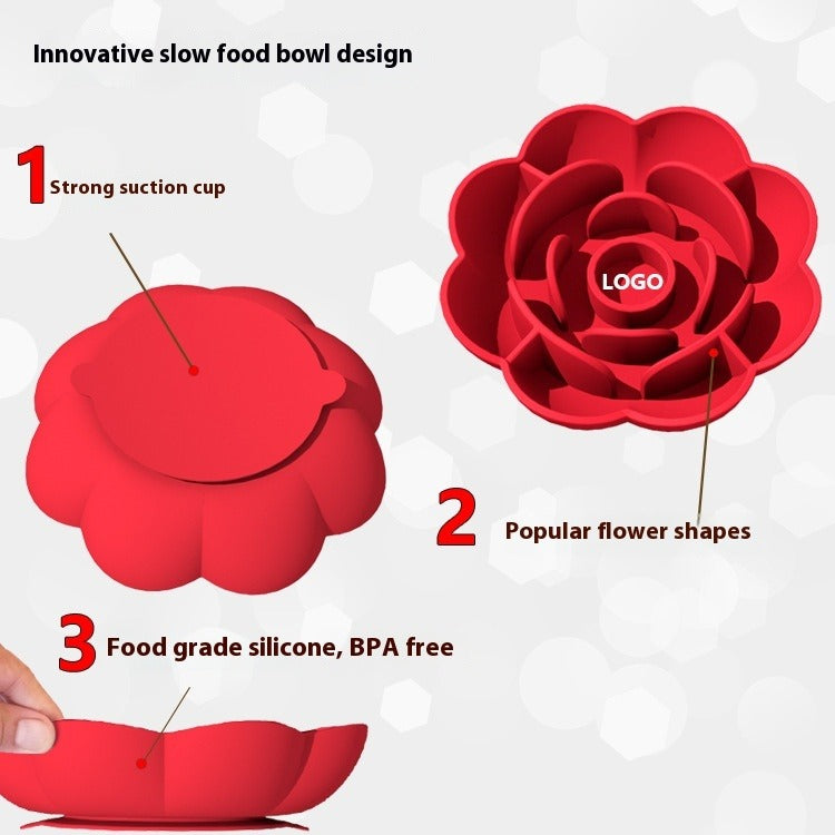 Non-slip Silicone Slow Feeder Dog Bowl