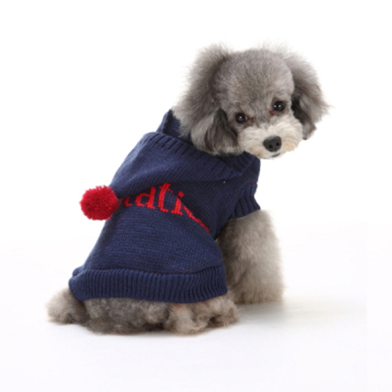 Christmas Snowflake High Neck Dog Sweater for Pets