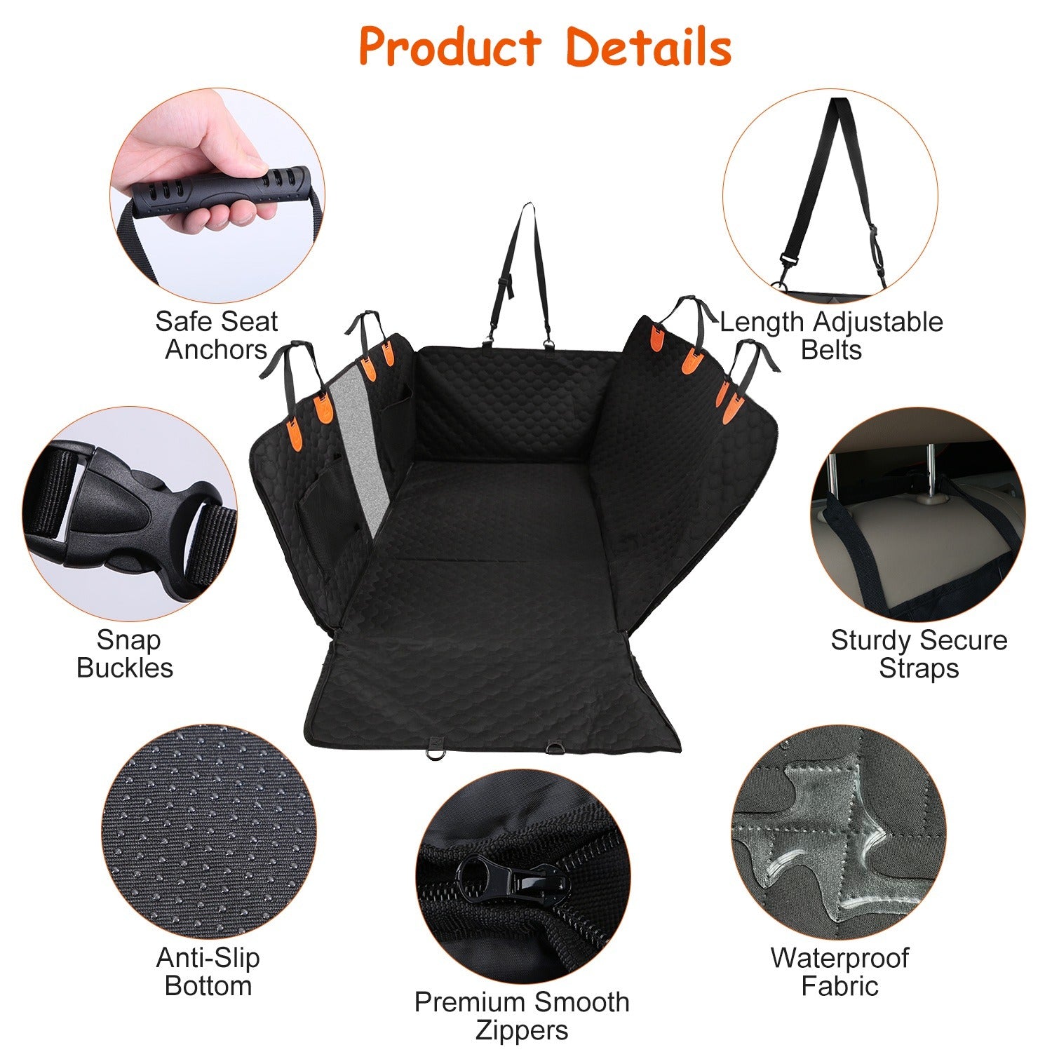 Waterproof Dog Car Back Seat Cover