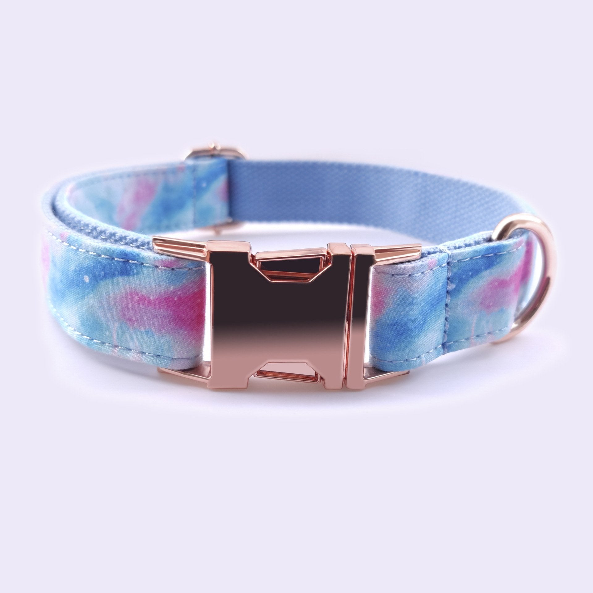 Engravable Rose Gold Dog Collar with Zinc Alloy Buckle