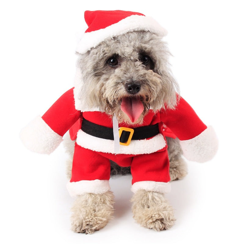 Pet Christmas Santa Claus Costume for Dogs and Cats