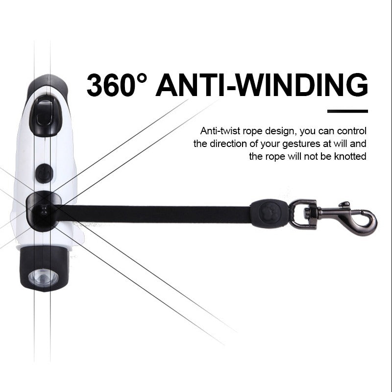 Retractable Dog Leash with Light