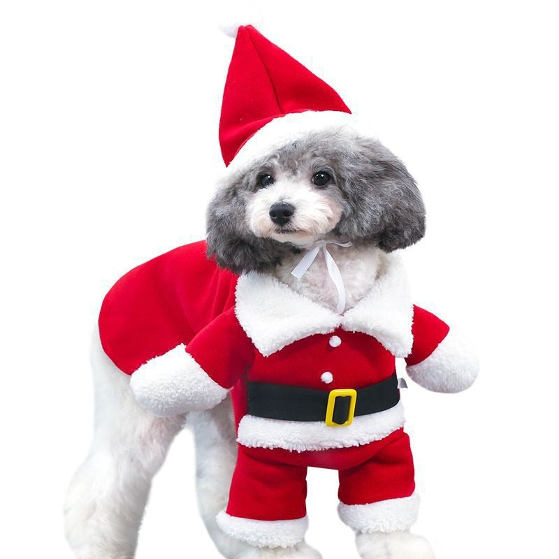 Pet Christmas Santa Claus Costume for Dogs and Cats