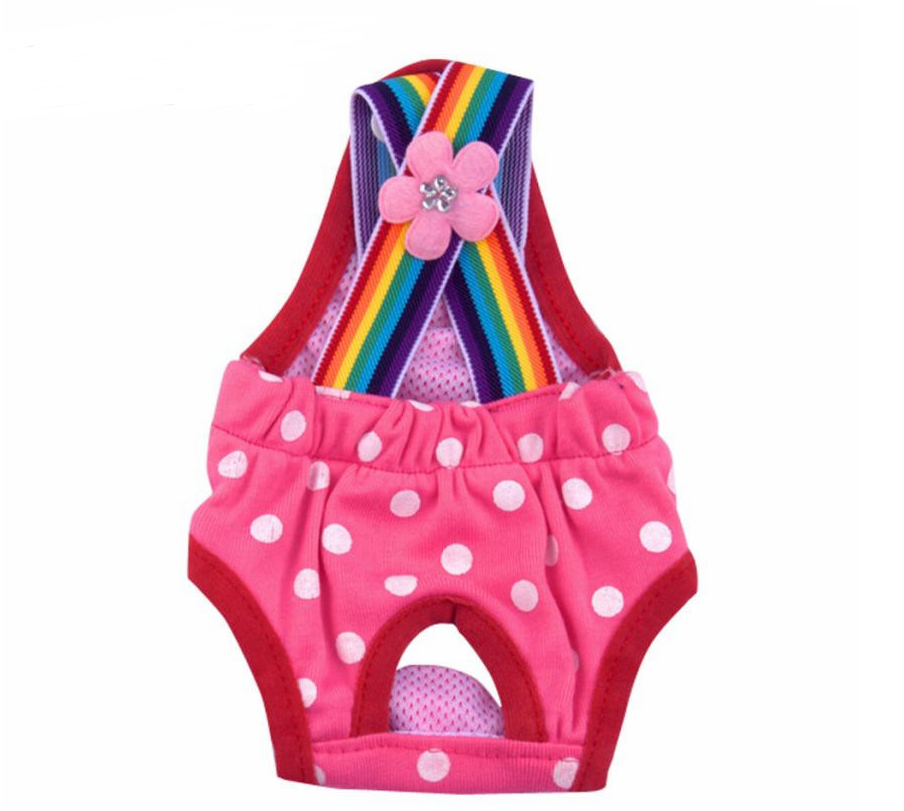 Striped Pet Print Hygiene Pants for Female Dogs