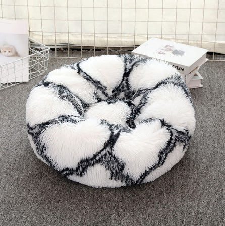 Deep Sleep Round Plush Pet Bed for Dogs and Cats