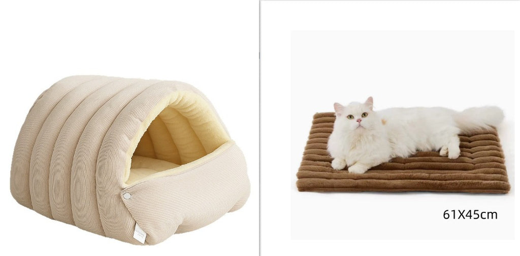 Washable Winter Cat House Bed