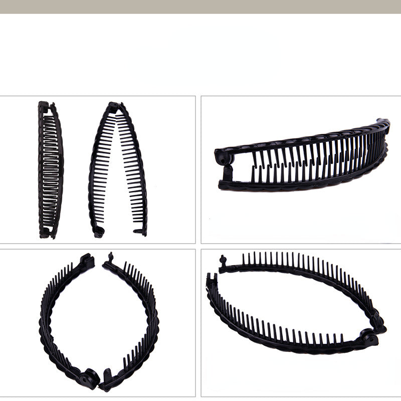 Vintage Solid Color Banana Hair Clip for Women & Girls