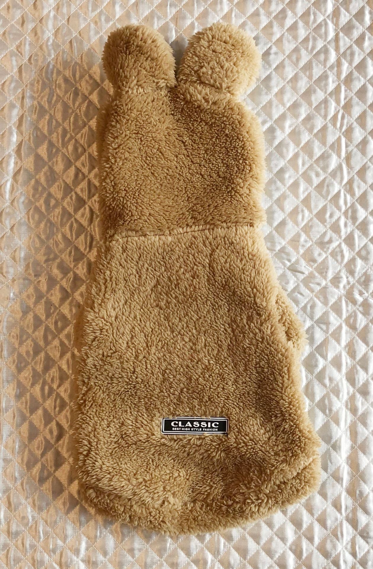 New Bear Ear Hoodie for Teddy Dogs in Solid Color