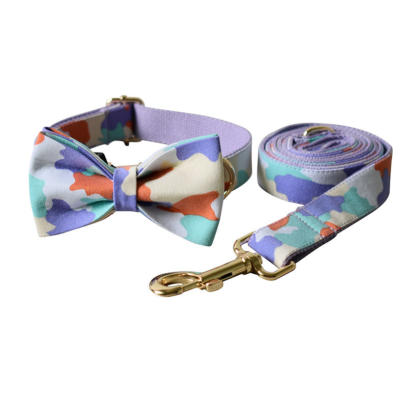 Purple Camouflage Dog Hoop with Metal Buckle