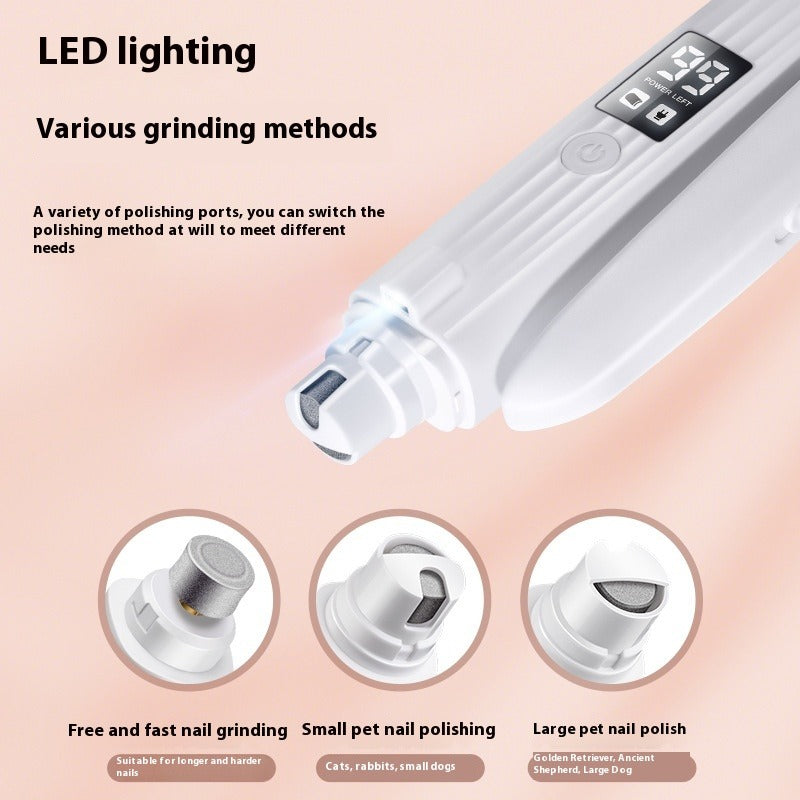 Pet Nail Clipper with Grinder & LED
