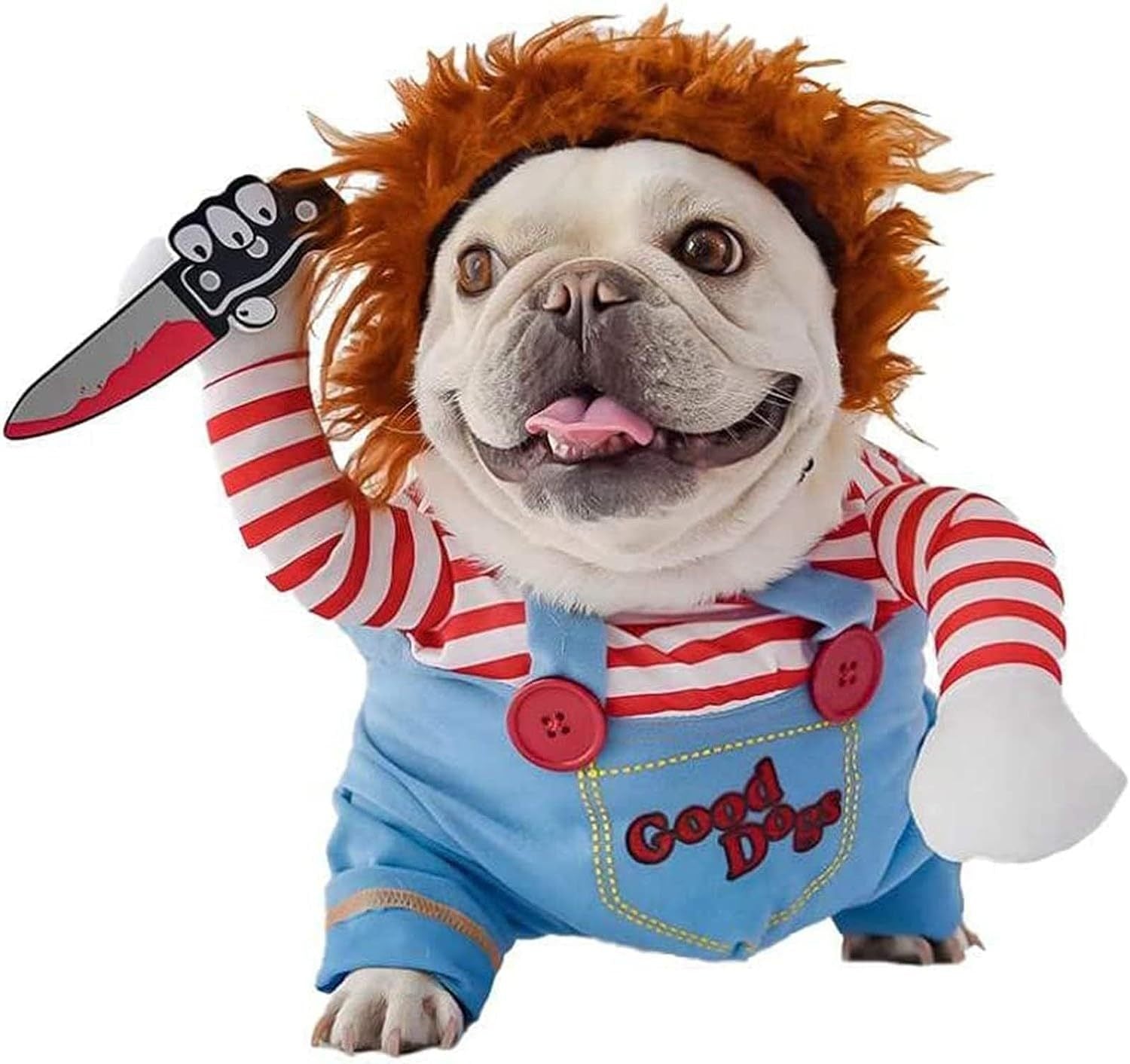 Striped Harness Pants for Pets Halloween Set