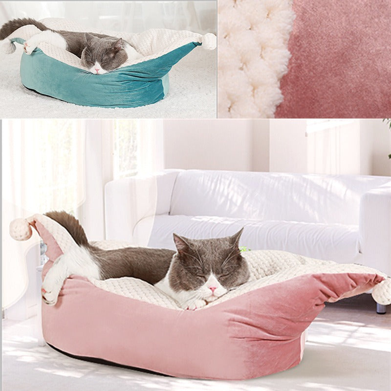 Boat Style Pet Bed for Cats and Small Dogs