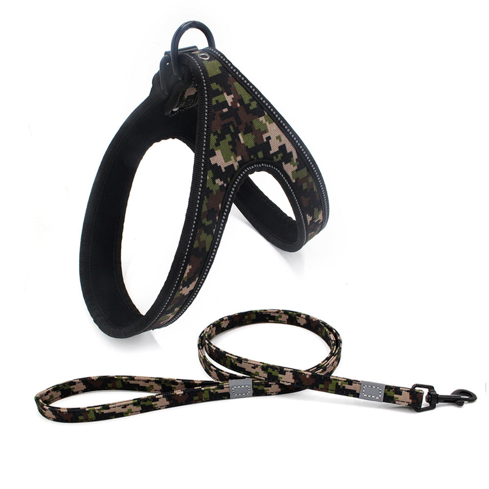 Reflective Pet Harness in Colorful Printed Oxford Fabric