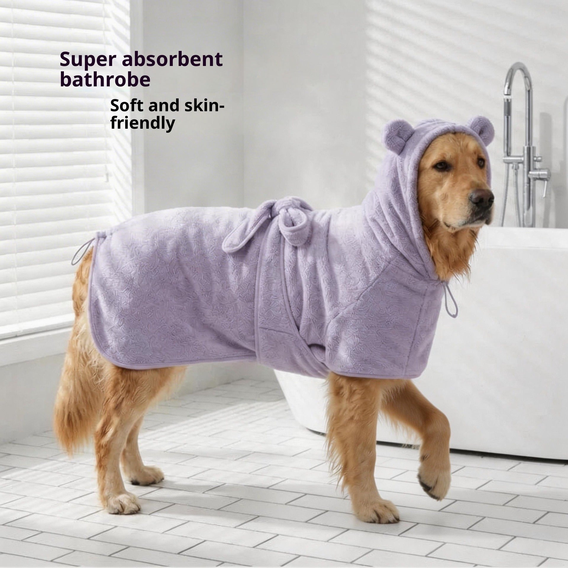 Four-season Thick Absorbent Pet Bathrobe