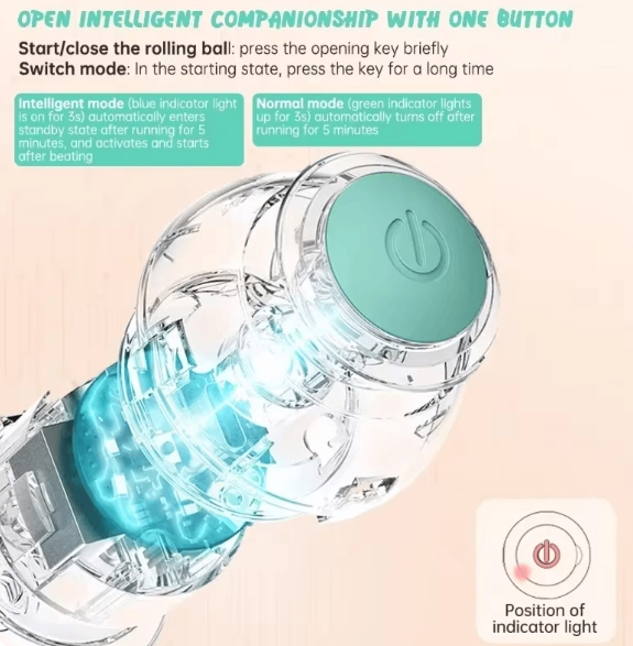 Smart Electric Rolling Ball Cat Toy