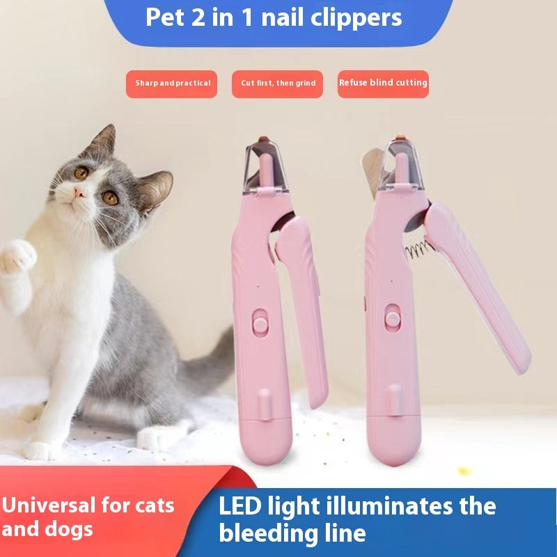 2-in-1 LED Pet Nail Clippers and Grinder