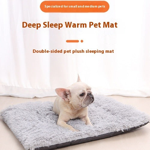 Self-Heating Plush Washable Dog Bed Mat