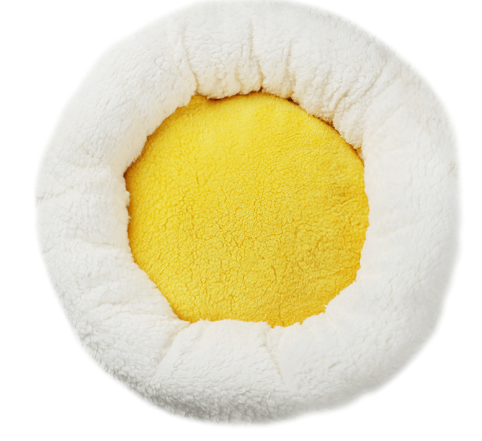 Warm Egg Yolk Dog Kennel - Non-Removable Design