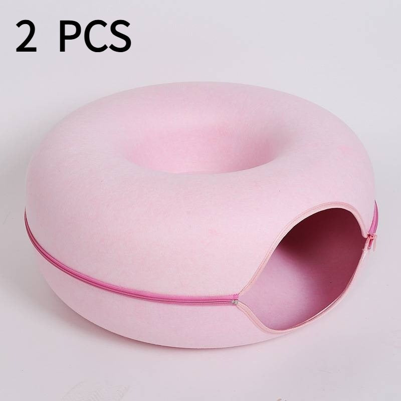 Donut Felt Cat Tunnel Bed