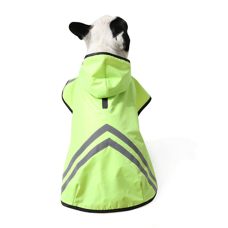 Reflective Waterproof Pet Raincoat for Medium Dogs