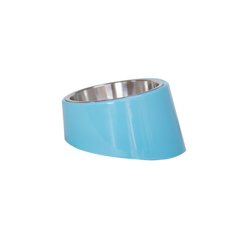 Inclined Stainless Steel Bowl for Dogs and Cats