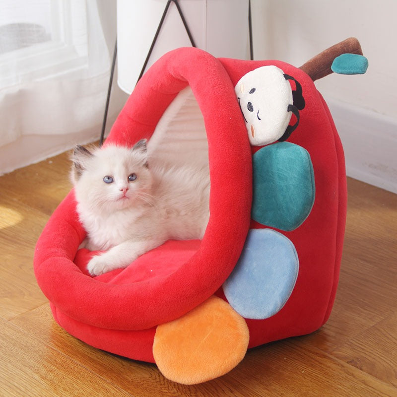 Semi-Enclosed Removable Washable Cat House