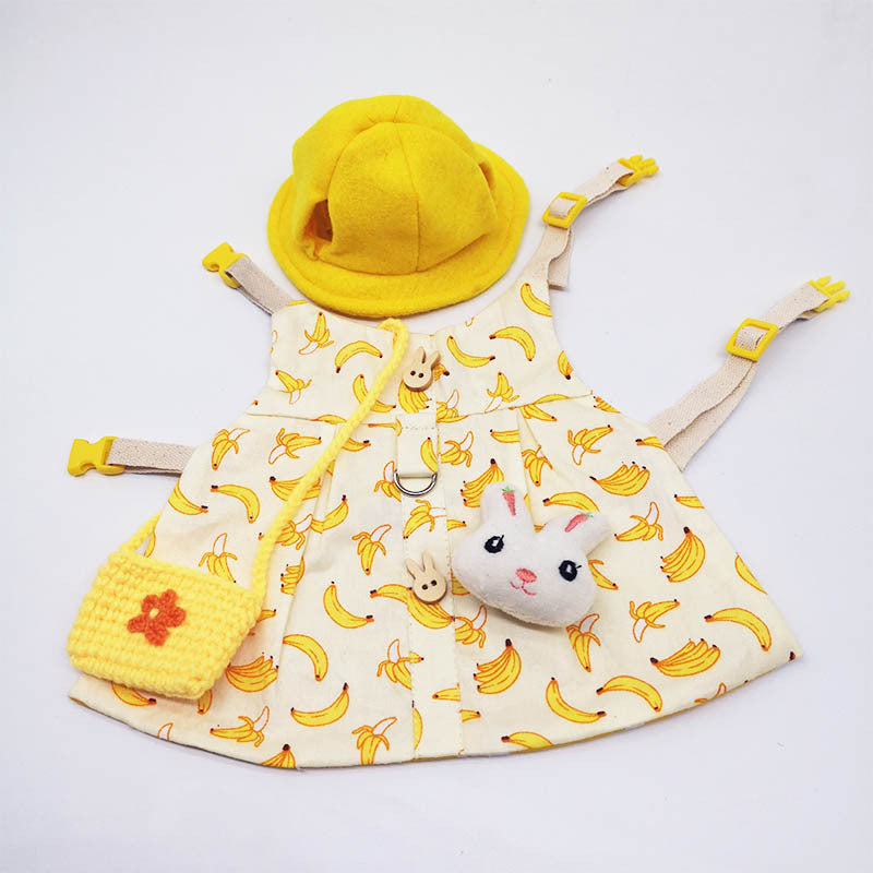 Small Banana Clothes and Leash for Pet Rabbits