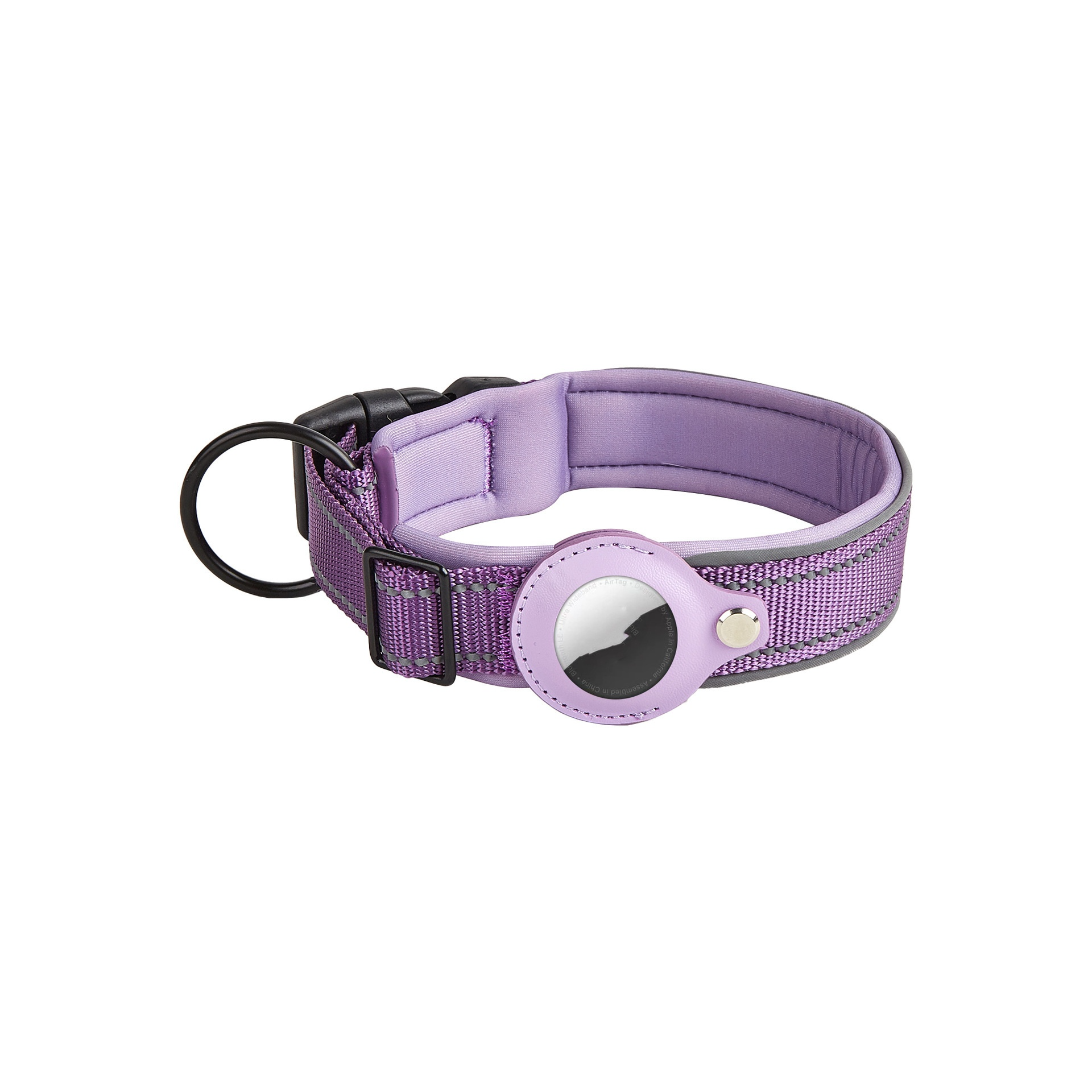 Leather Dog Cat Traction Collar For Airtags Location Tracker