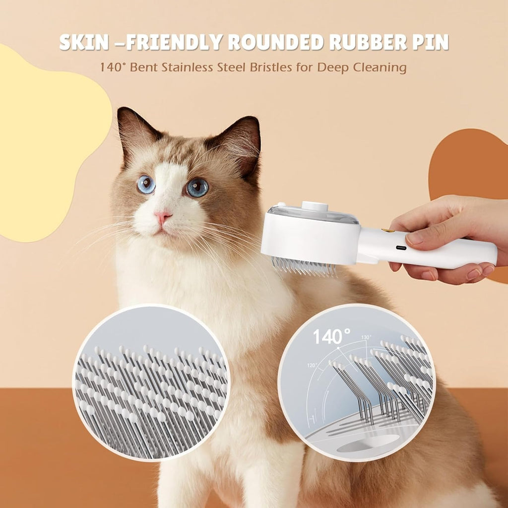 Cat Steam Grooming Brush with Spray