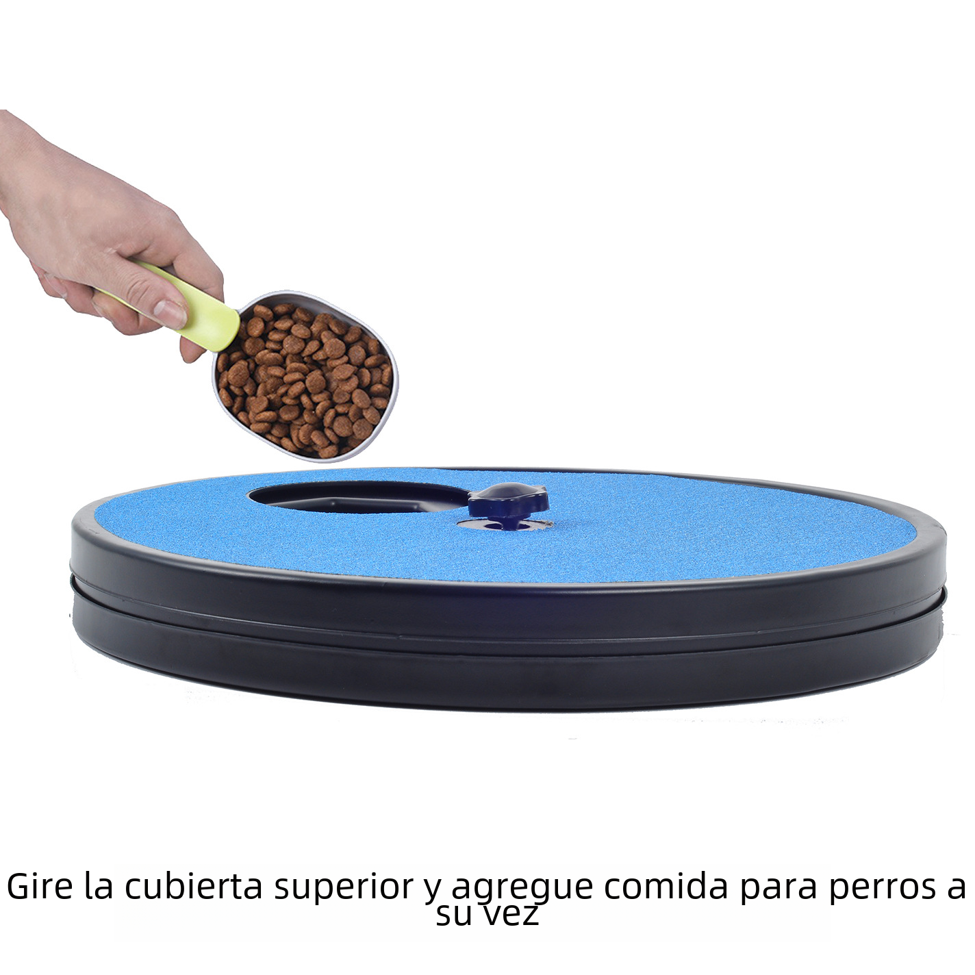 Pet Slow Feed Toy with Rotating Nail File Board