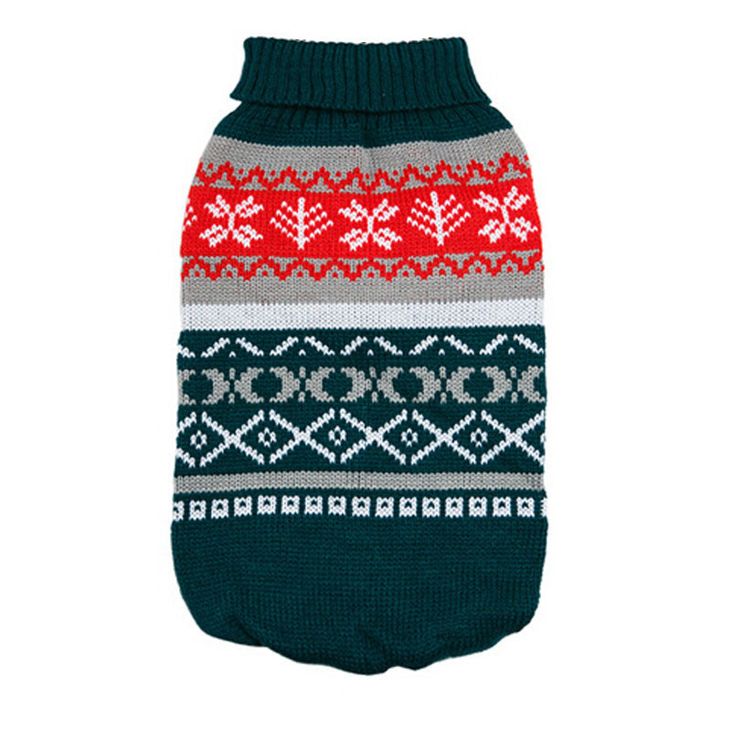 2020 New Christmas Pet Sweater with Leaf Pattern