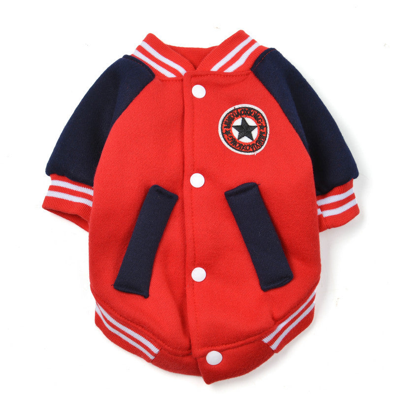 Korean Style Baseball Jacket for Dogs (Spring/Fall)