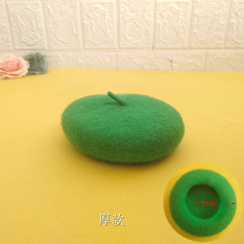 Ins Style Wool Beret for Pets - Dog and Cat Accessory