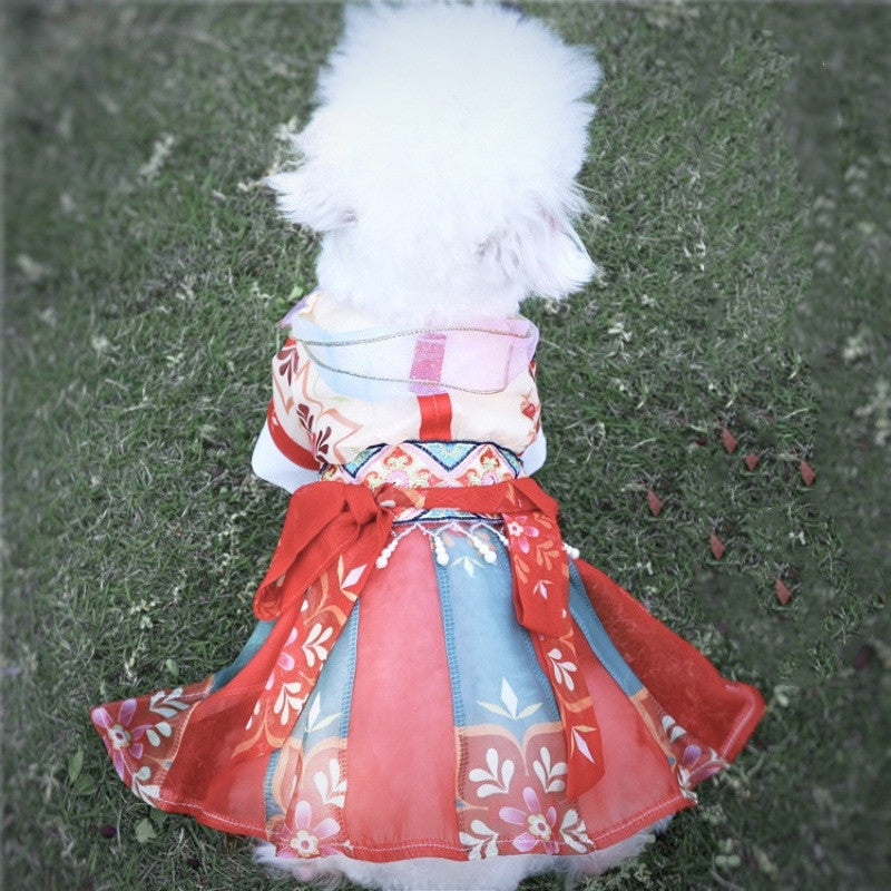 Summer Thin Cat Hanfu Outfit for Pets