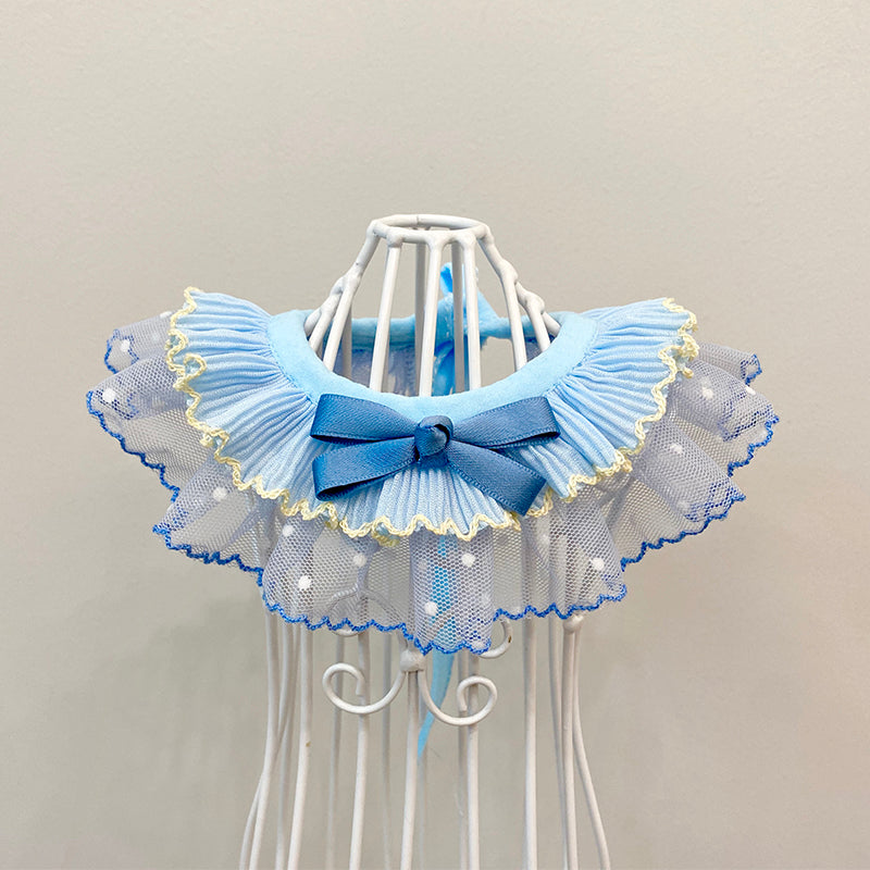 Cute Pet Collar and Bib with Saliva Towel