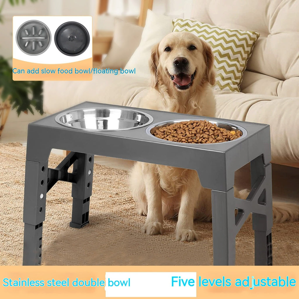 Adjustable Elevated Dog Bowl Feeder