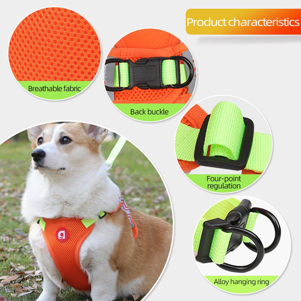 No Pull Dog Vest Harness and Leash Set for Pets