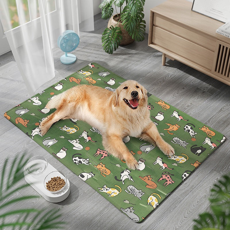 Ice Silk Cooling Dog Bed Mat