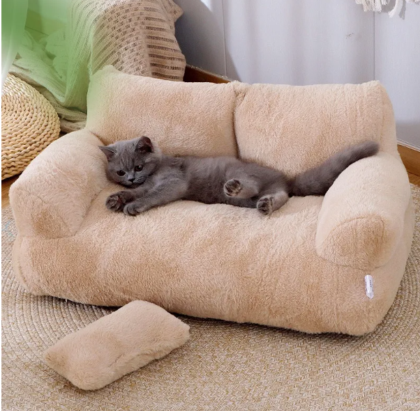 Luxury Warm Plush Cat Bed Sofa
