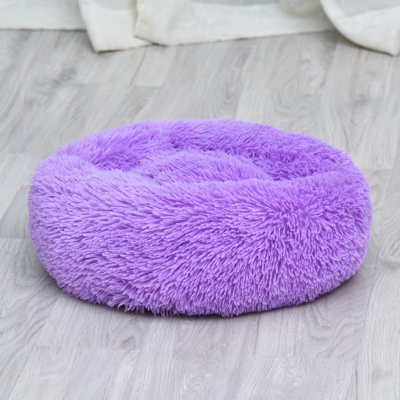Round Plush Dog Bed