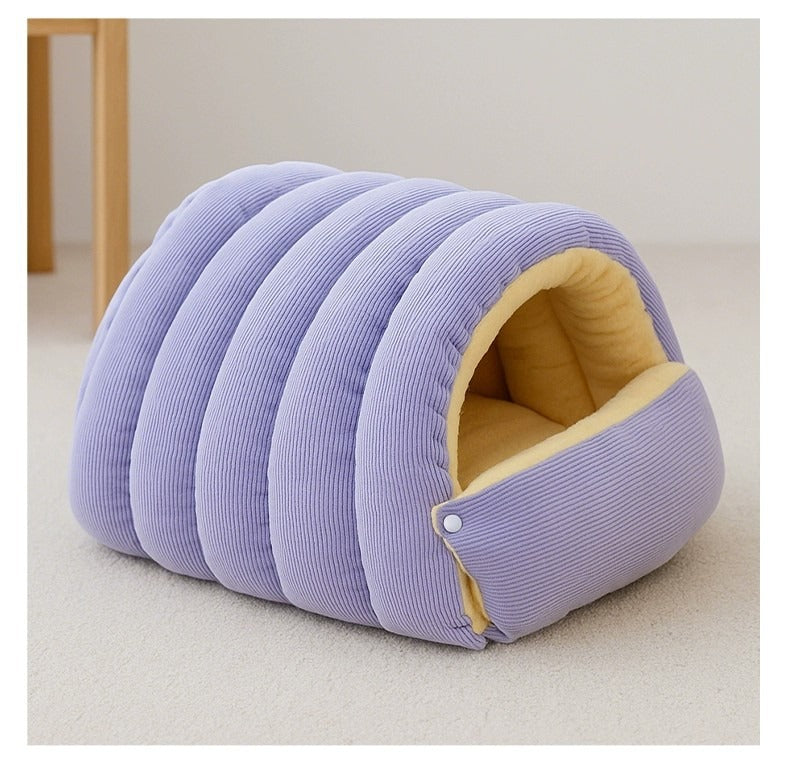 Washable Winter Cat Cave Bed