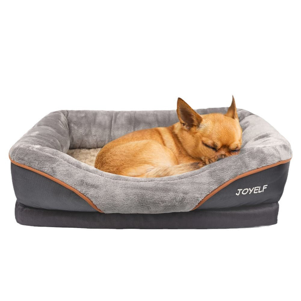 Two-Tone Four-Sided Pet Sofa Bed
