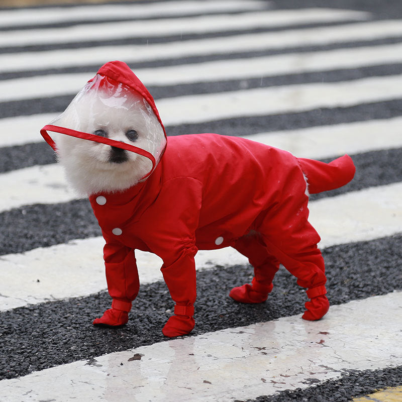 All-in-One Waterproof Raincoat with Rain Shoes for Pets