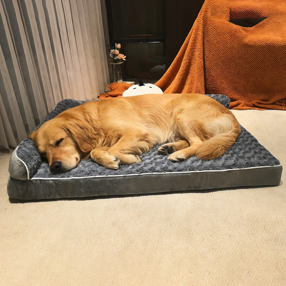 Removable L-Shaped Pet Sofa Dog Bed